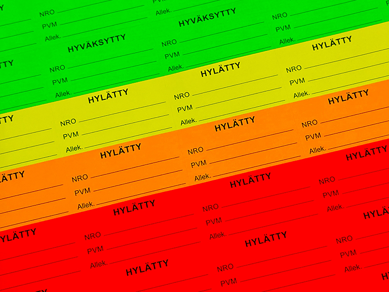 neontarrat, neonväriset tarrat, neonfärgade dekaler, neonfärgade etiketter